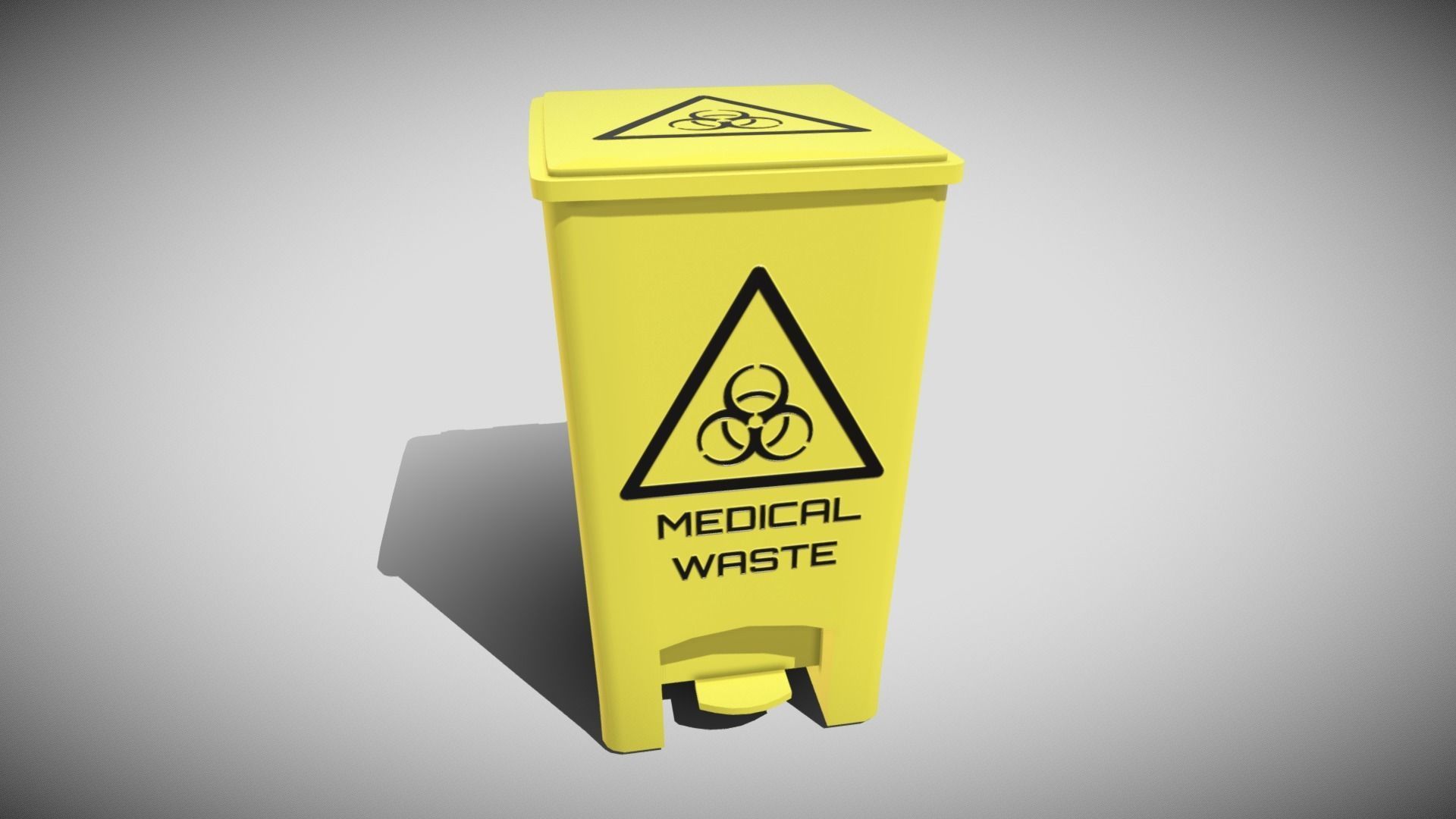 Bio Waste Bin Low-poly 3D model_4
