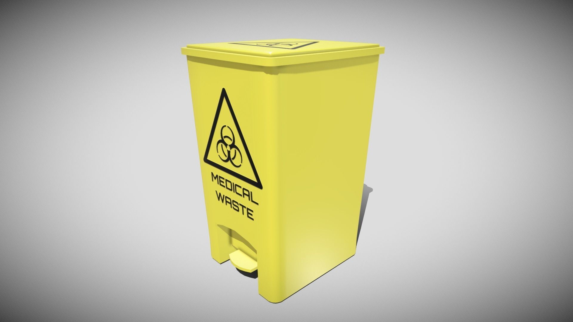 Bio Waste Bin Low-poly 3D model_1