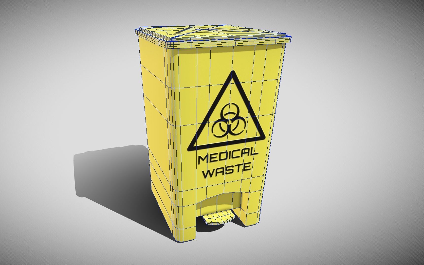 Bio Waste Bin Low-poly 3D model_11