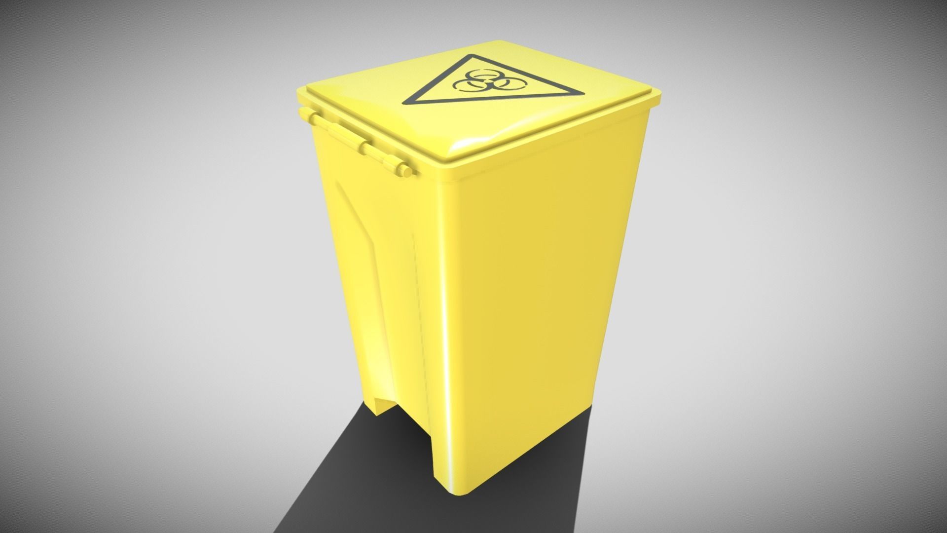 Bio Waste Bin Low-poly 3D model_6