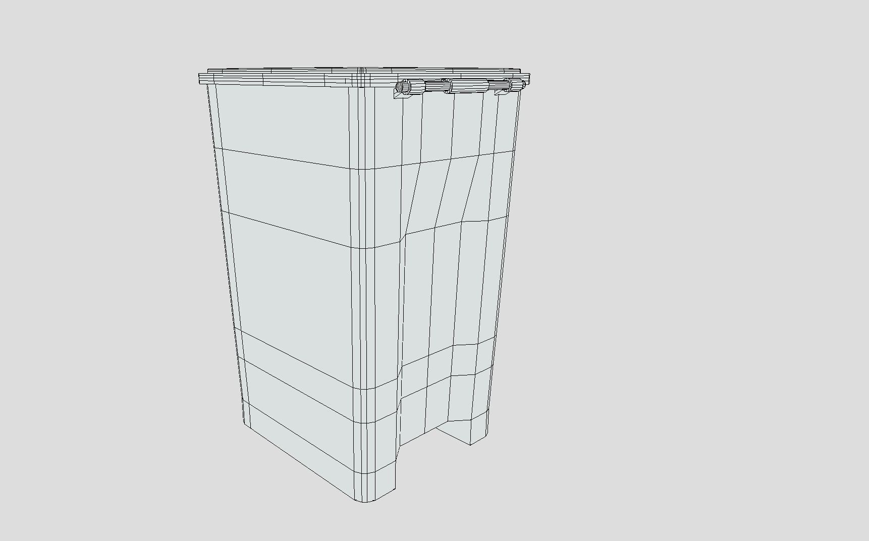Bio Waste Bin Low-poly 3D model_13