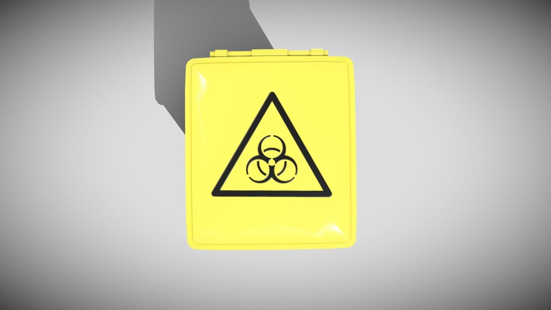 Bio Waste Bin Low-poly 3D model_7