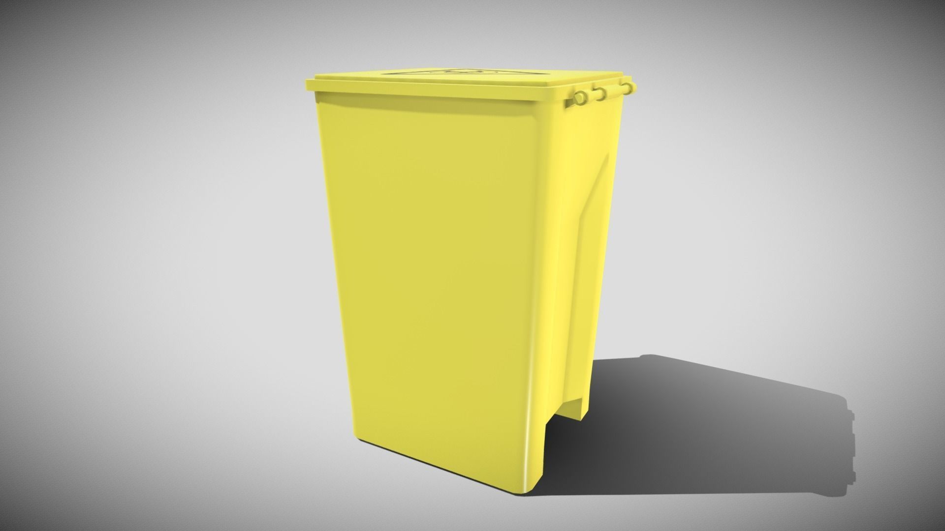 Bio Waste Bin Low-poly 3D model_3