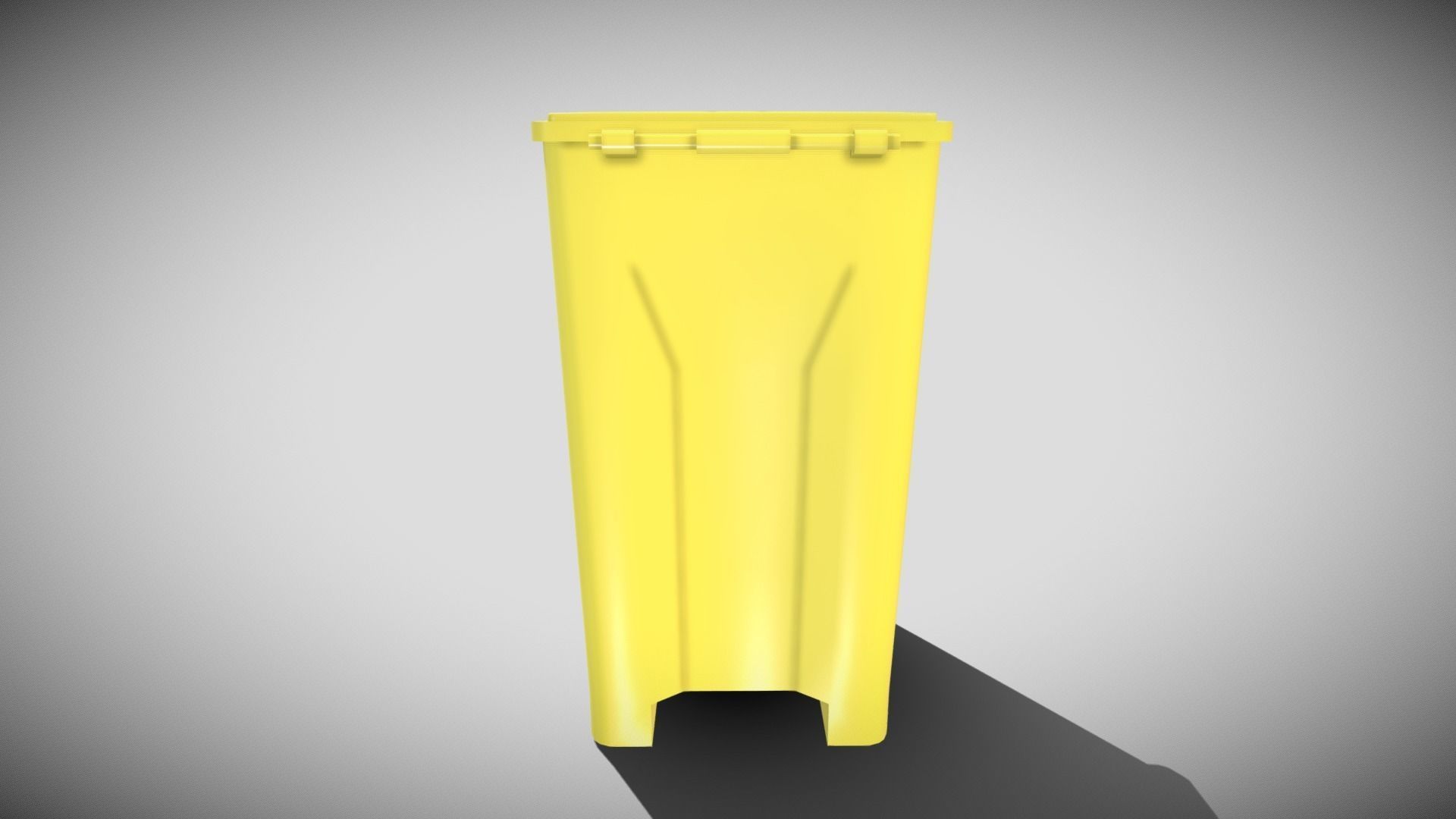 Bio Waste Bin Low-poly 3D model_2