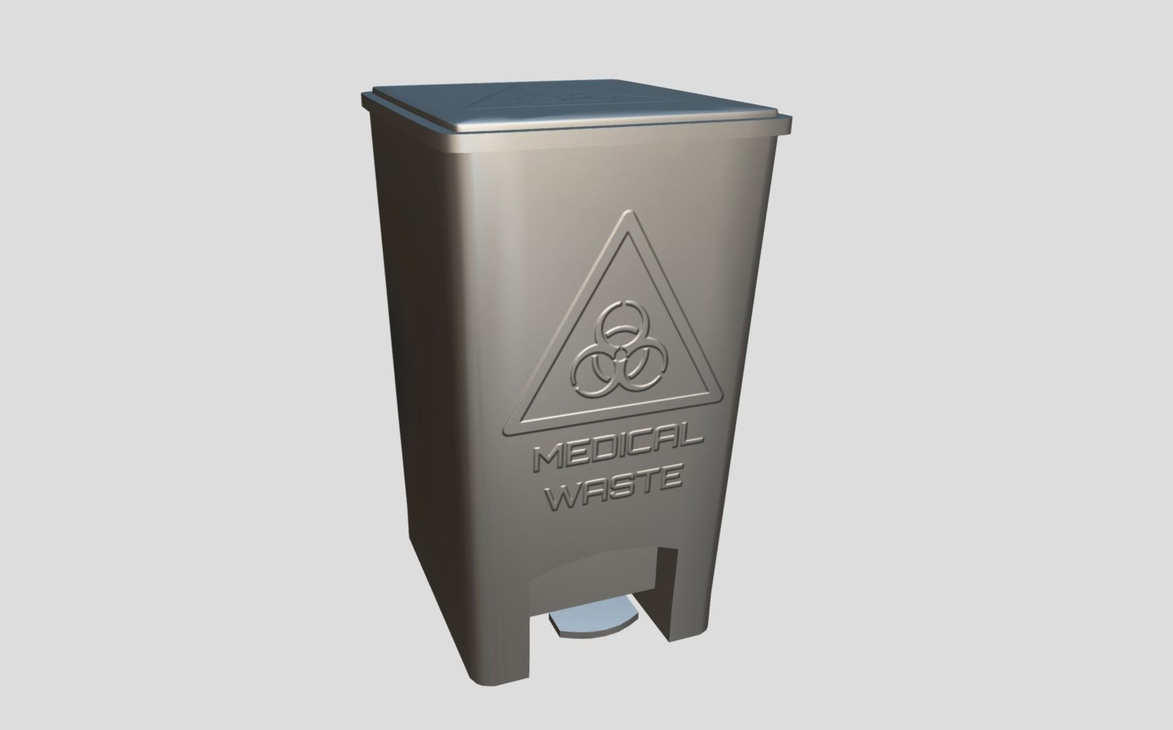 Bio Waste Bin Low-poly 3D model_12
