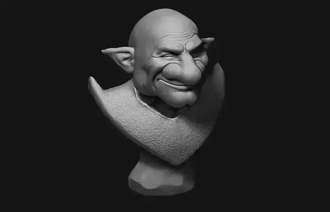 Old Elf Smile Bust