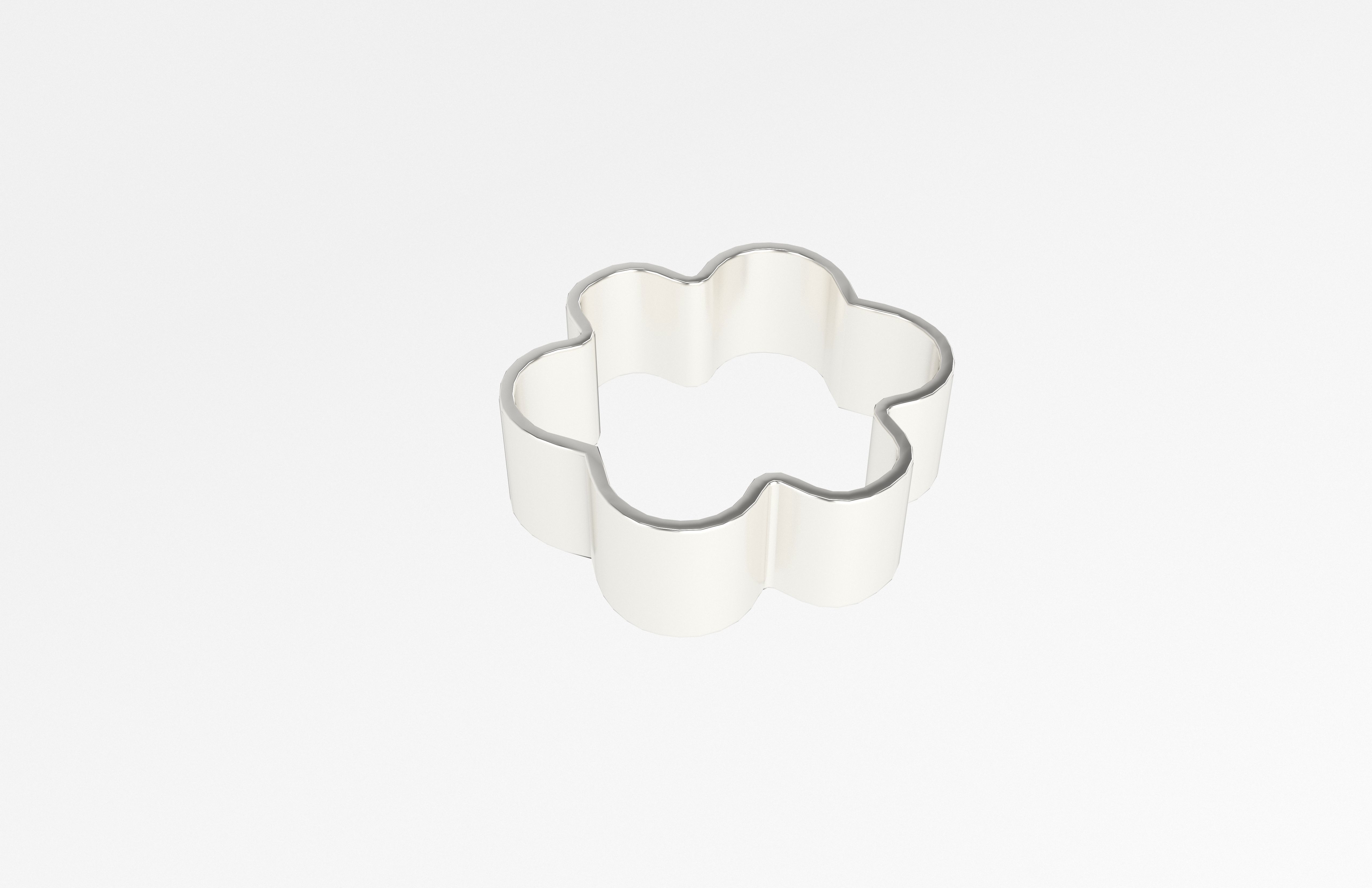 Flower Cookie Cutter v2 001 Low-poly 3D model_3