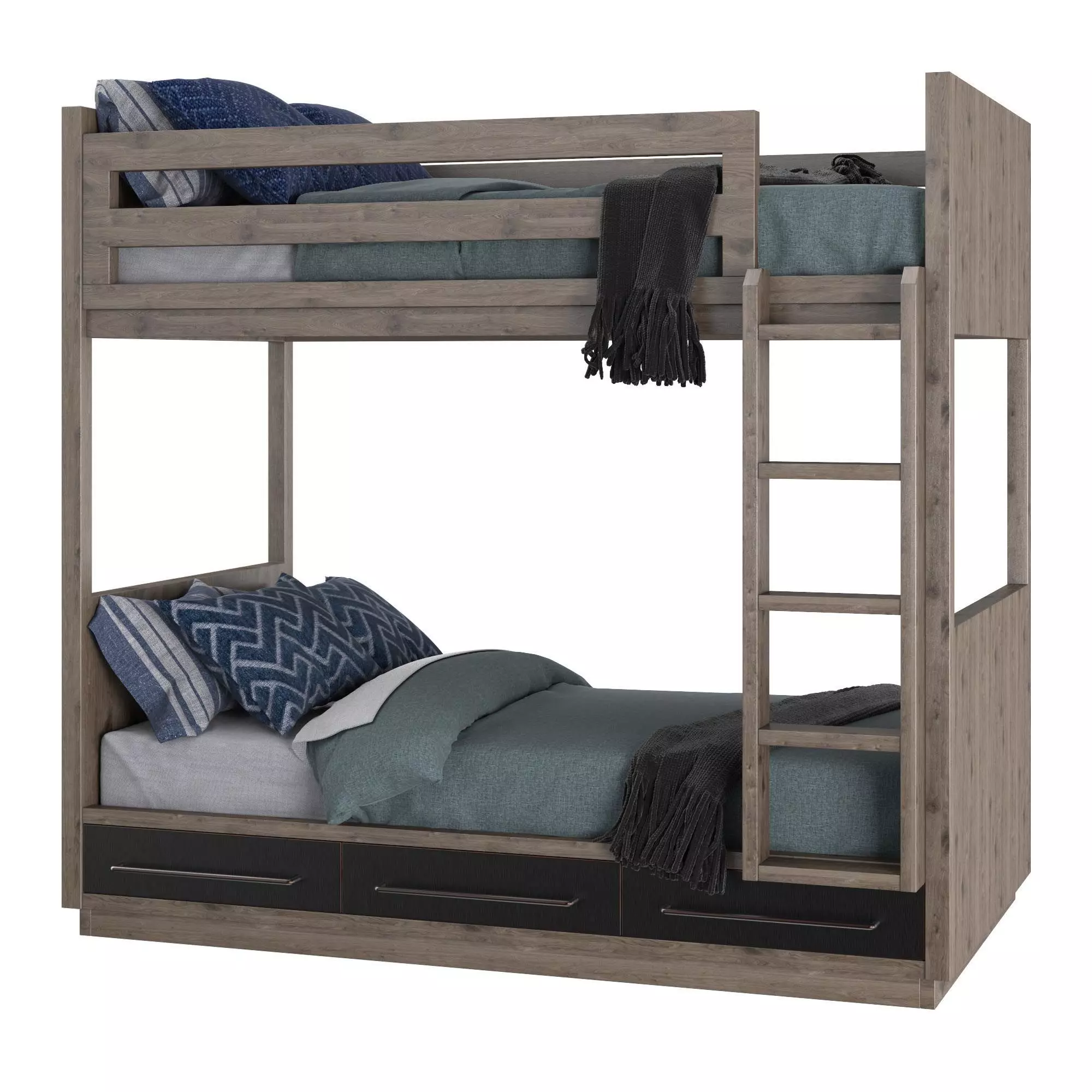 RH Colbin Storage Bunk Bed 3D model