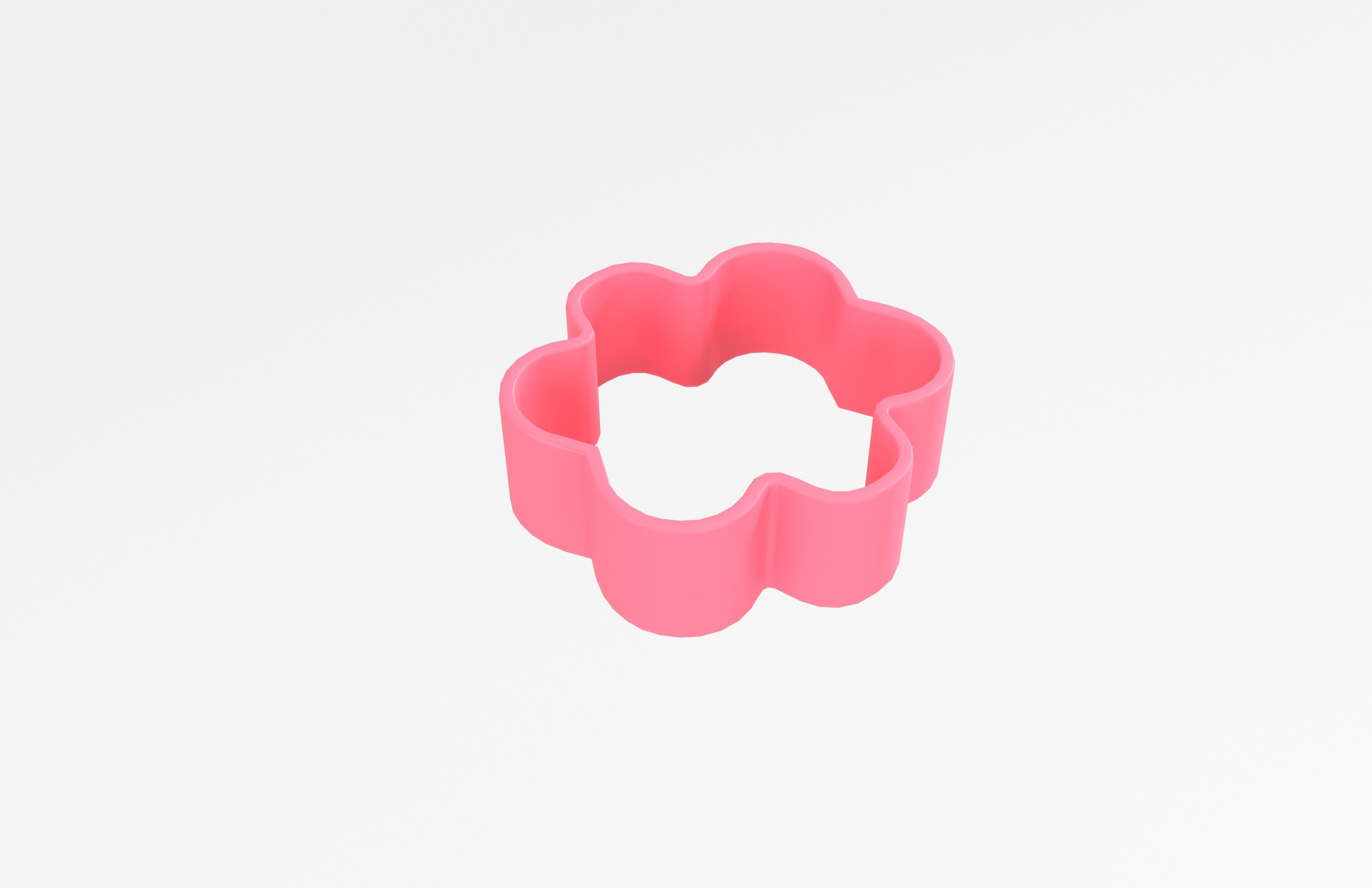 Flower Cookie Cutter v2 003 Low-poly 3D model_3