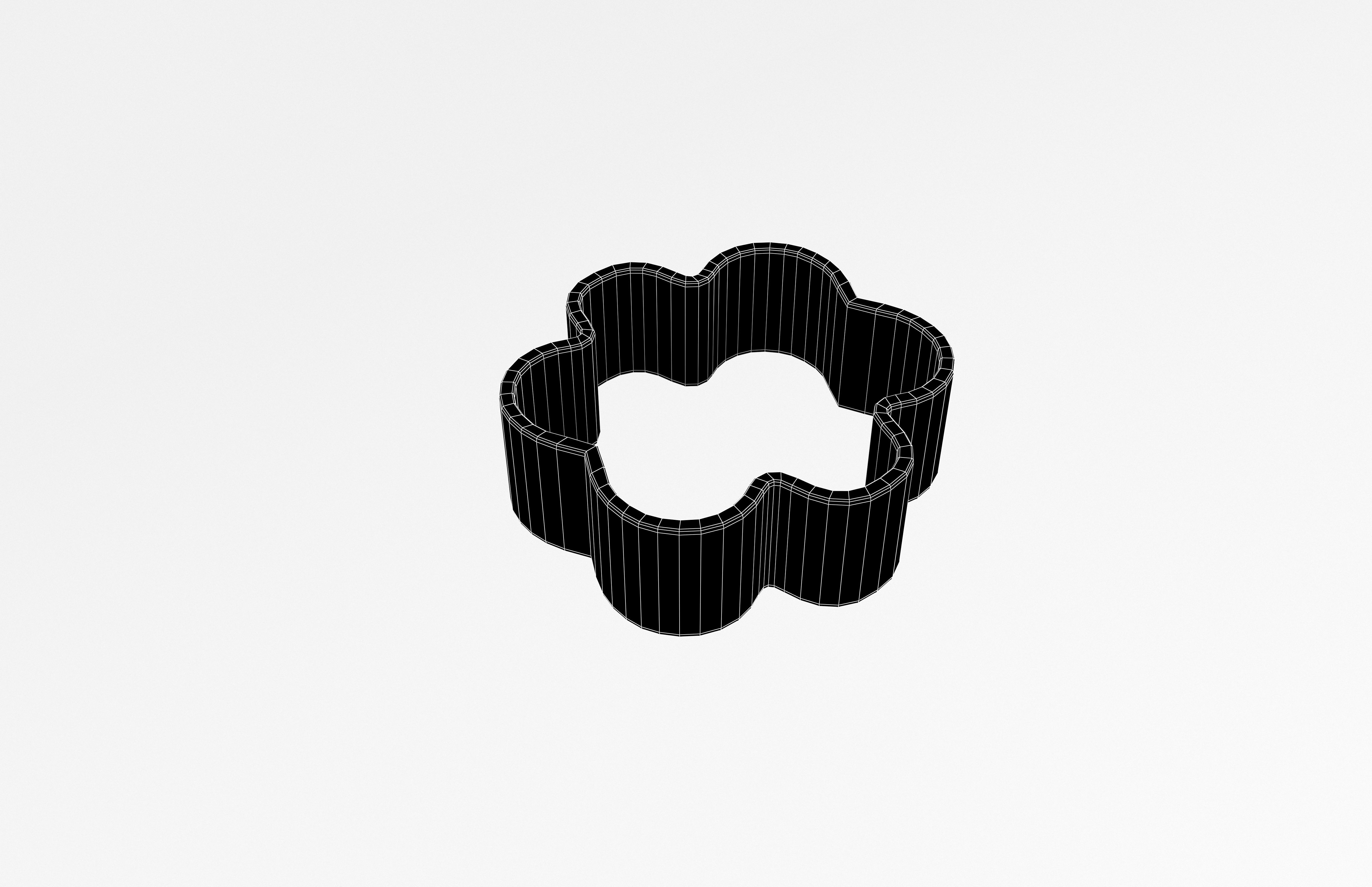 Flower Cookie Cutter v2 003 Low-poly 3D model_7