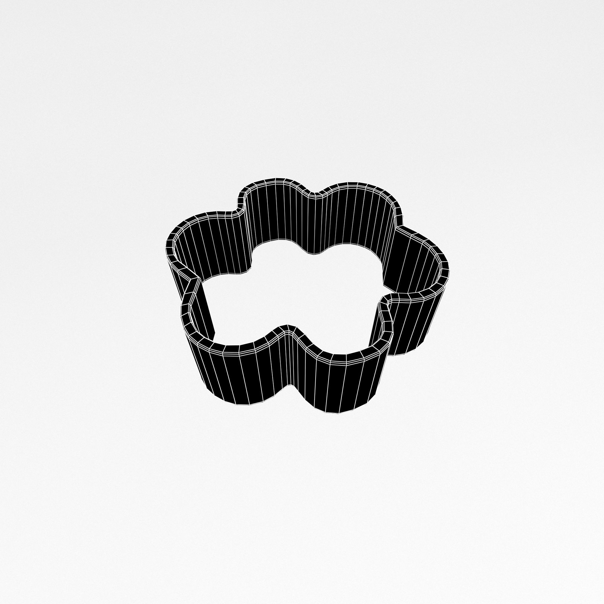 Flower Cookie Cutter v2 003 Low-poly 3D model_4