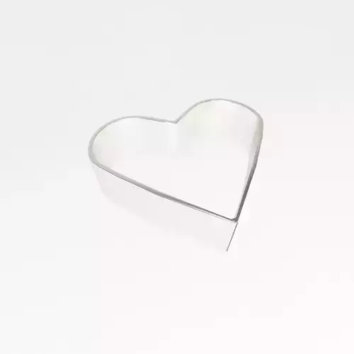Heart Cookie Cutter v1 001 Low-poly 3D model