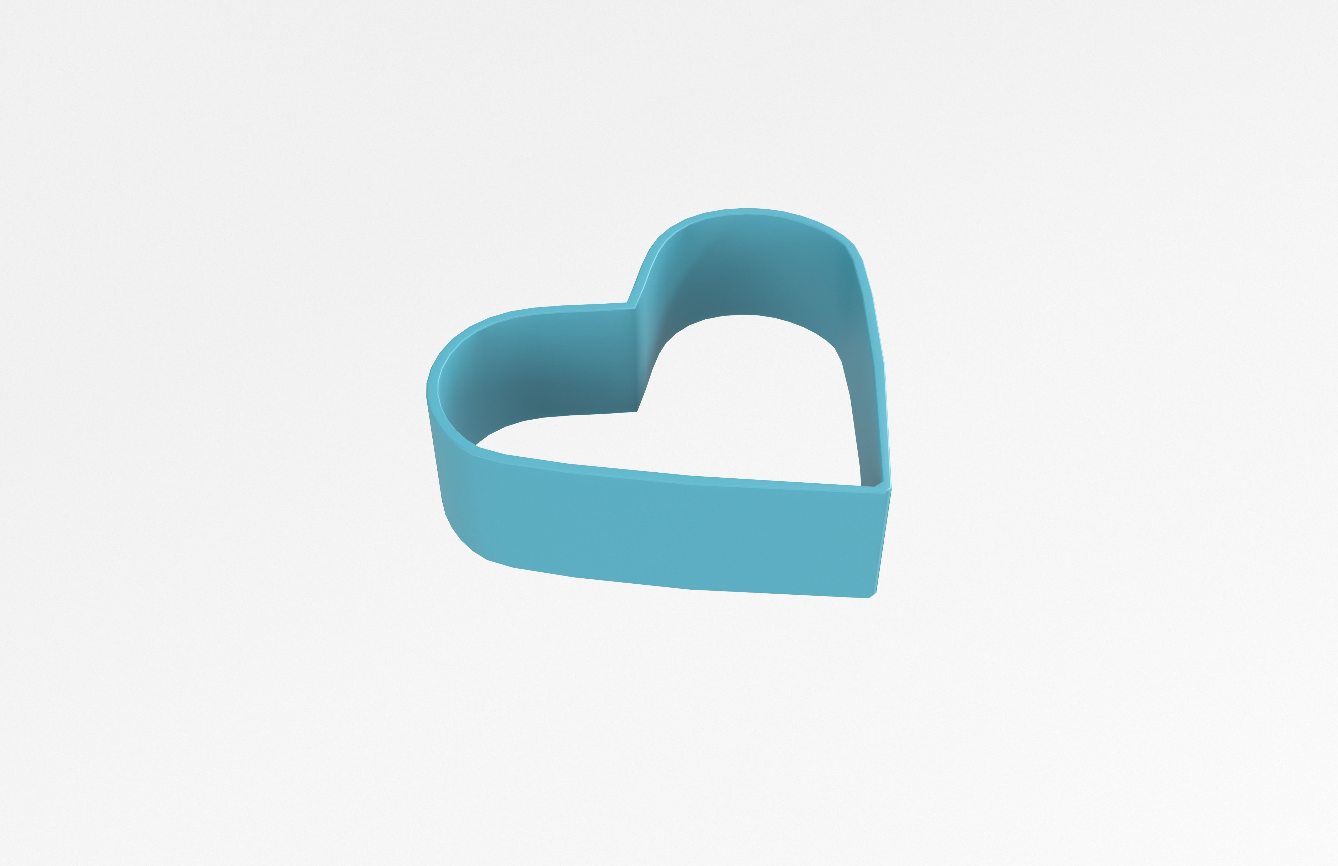 Heart Cookie Cutter v1 002 Low-poly 3D model_3