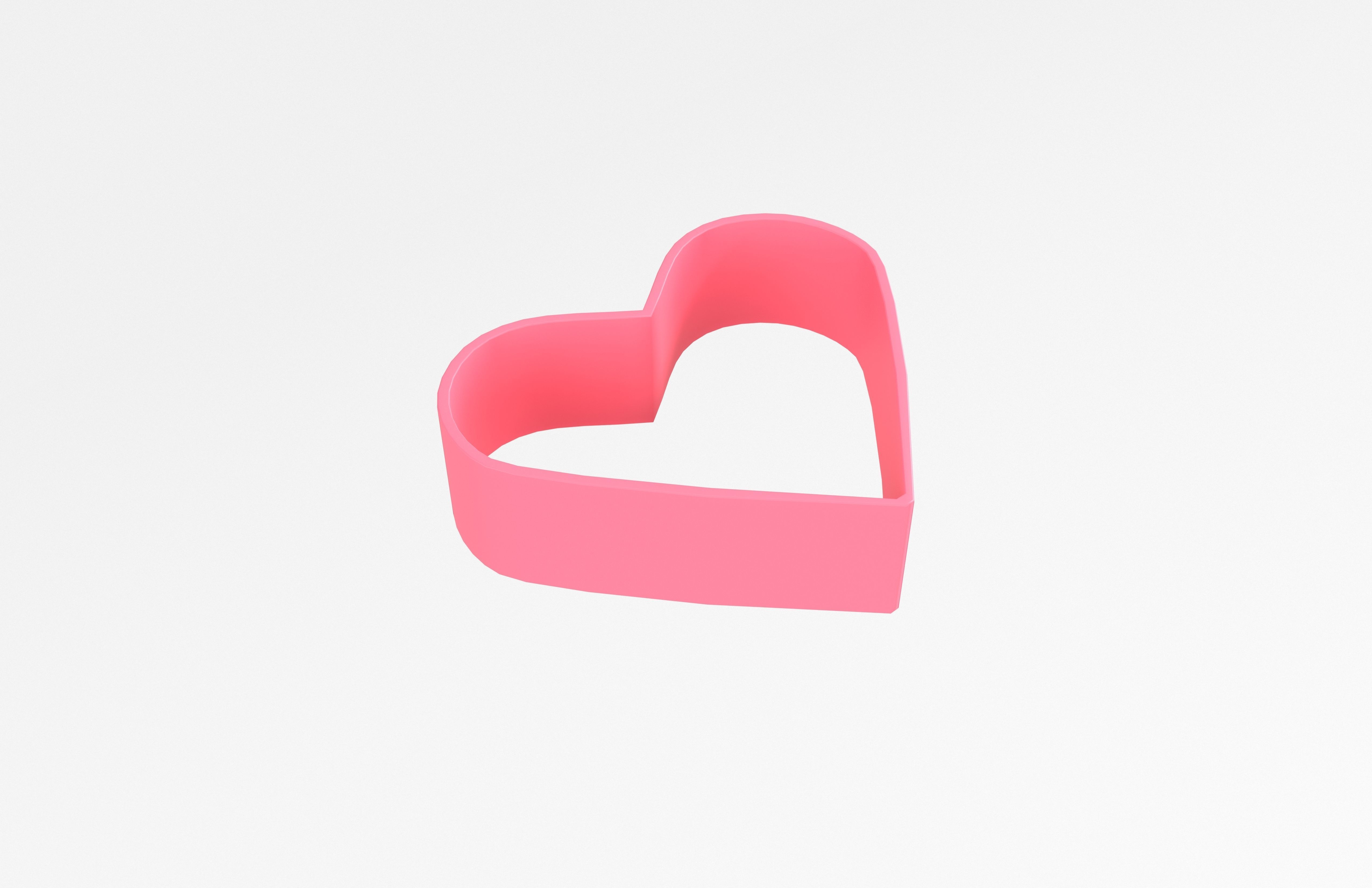 Heart Cookie Cutter v1 003 Low-poly 3D model_3