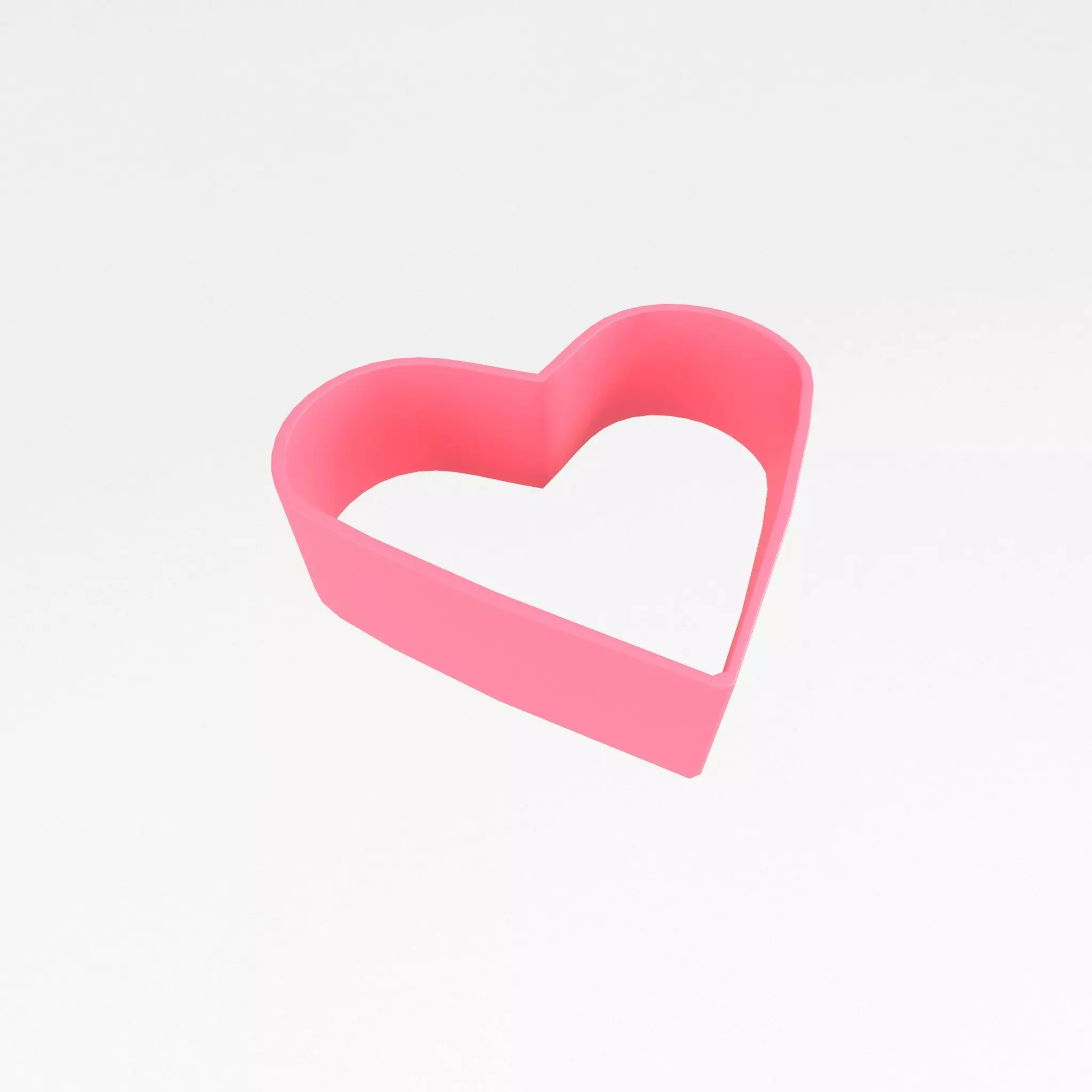 Heart Cookie Cutter v1 003 Low-poly 3D model_0