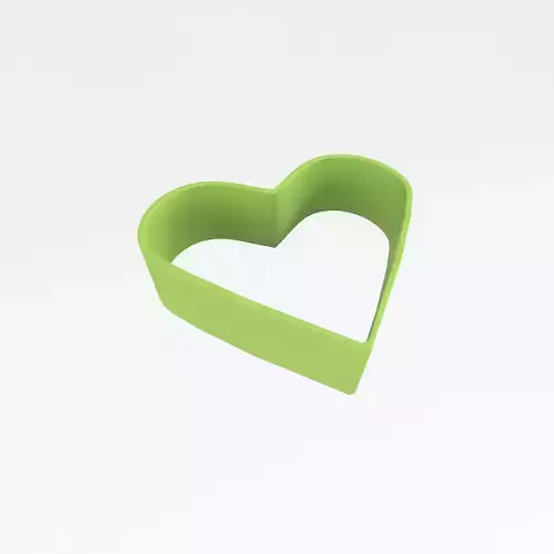 Heart Cookie Cutter v1 006 Low-poly 3D model