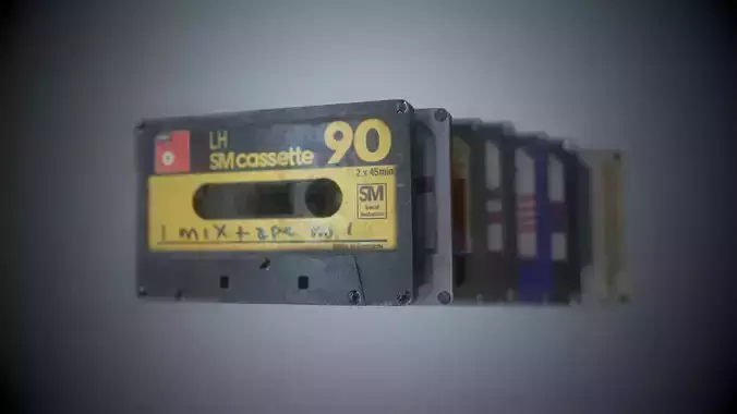 Cassette Tapes Low-poly 3D model