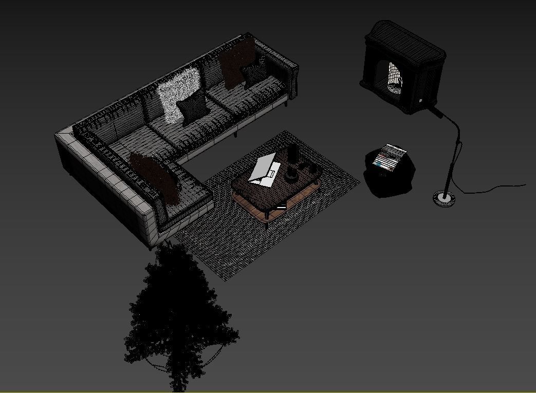 Winter Cabin House 3D model_36