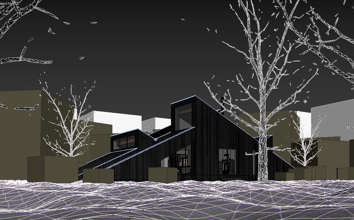 Winter Cabin House 3D model_24