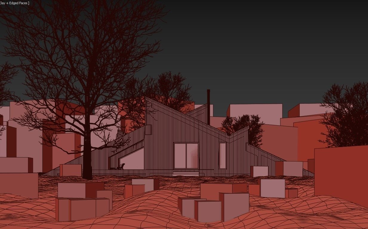 Winter Cabin House 3D model_14