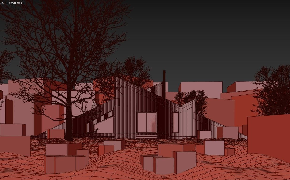 Winter Cabin House 3D model_11