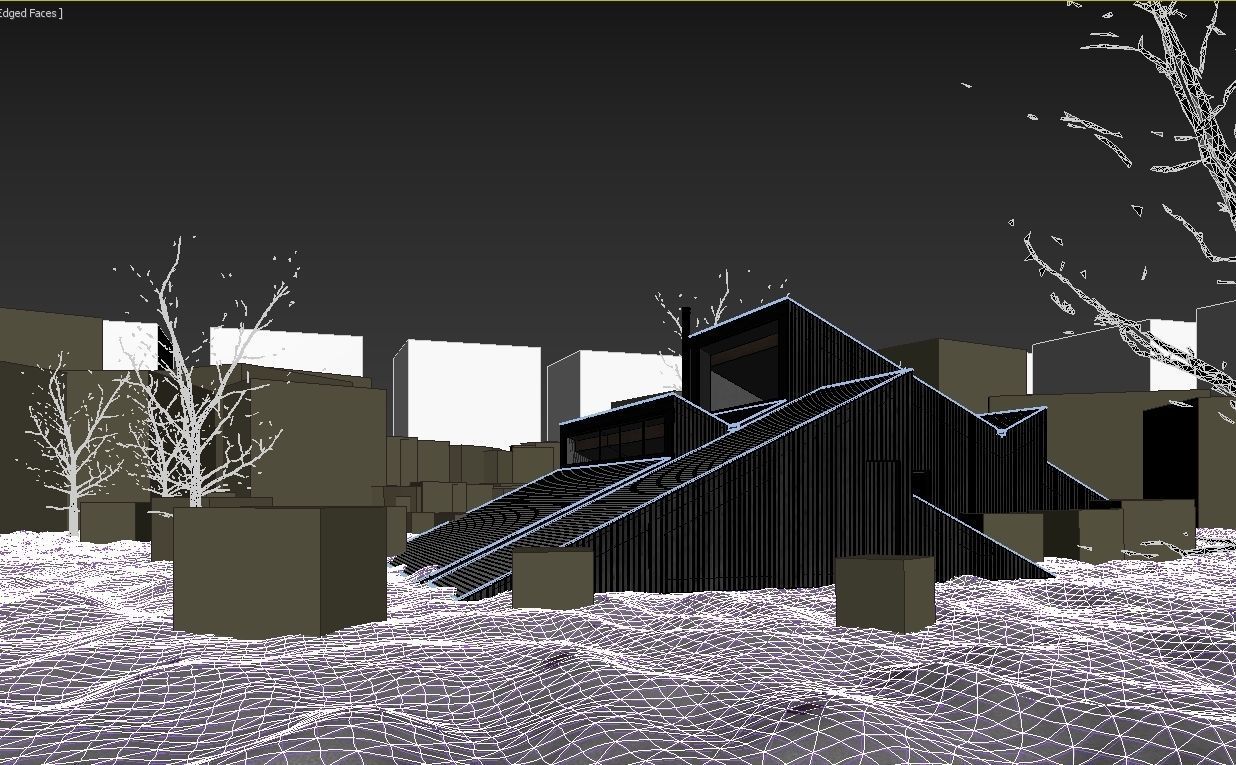 Winter Cabin House 3D model_22