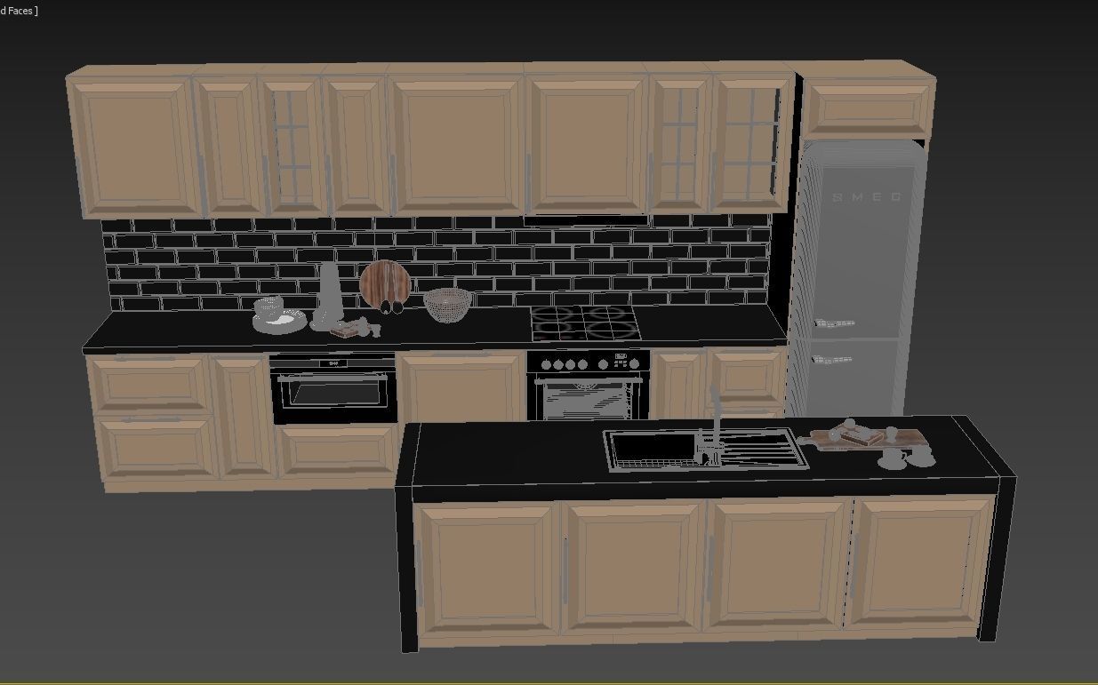 Winter Cabin House 3D model_32
