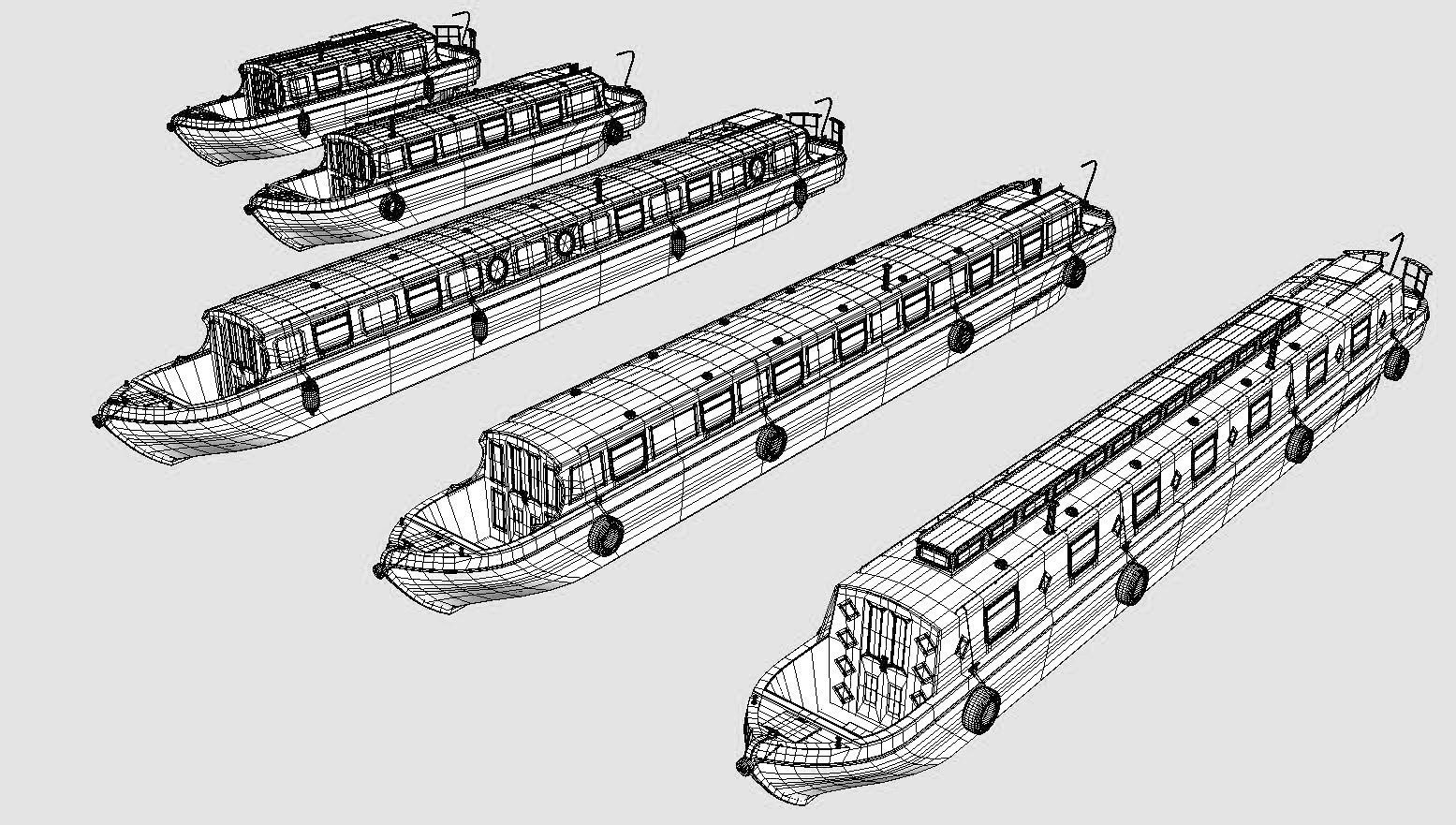 Narrowboats collection boat 3D model_8
