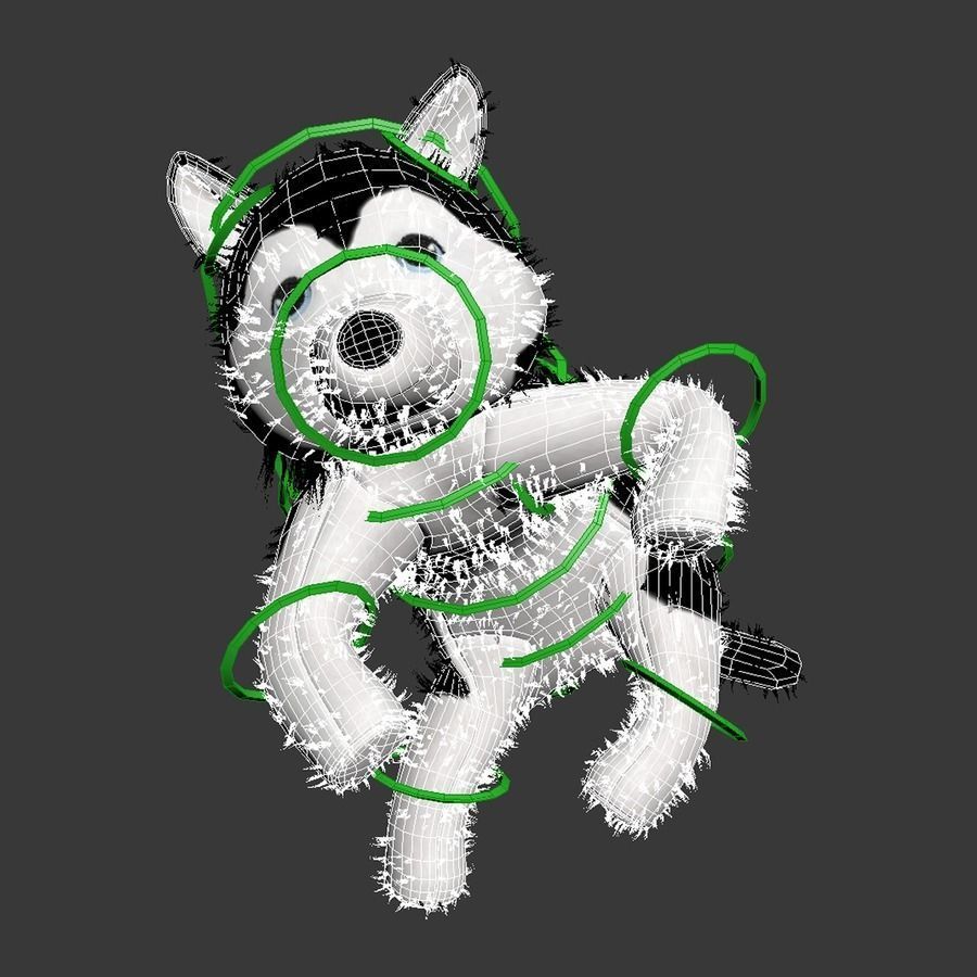 LIVLIG Soft toy dog siberian husky 3D model_1