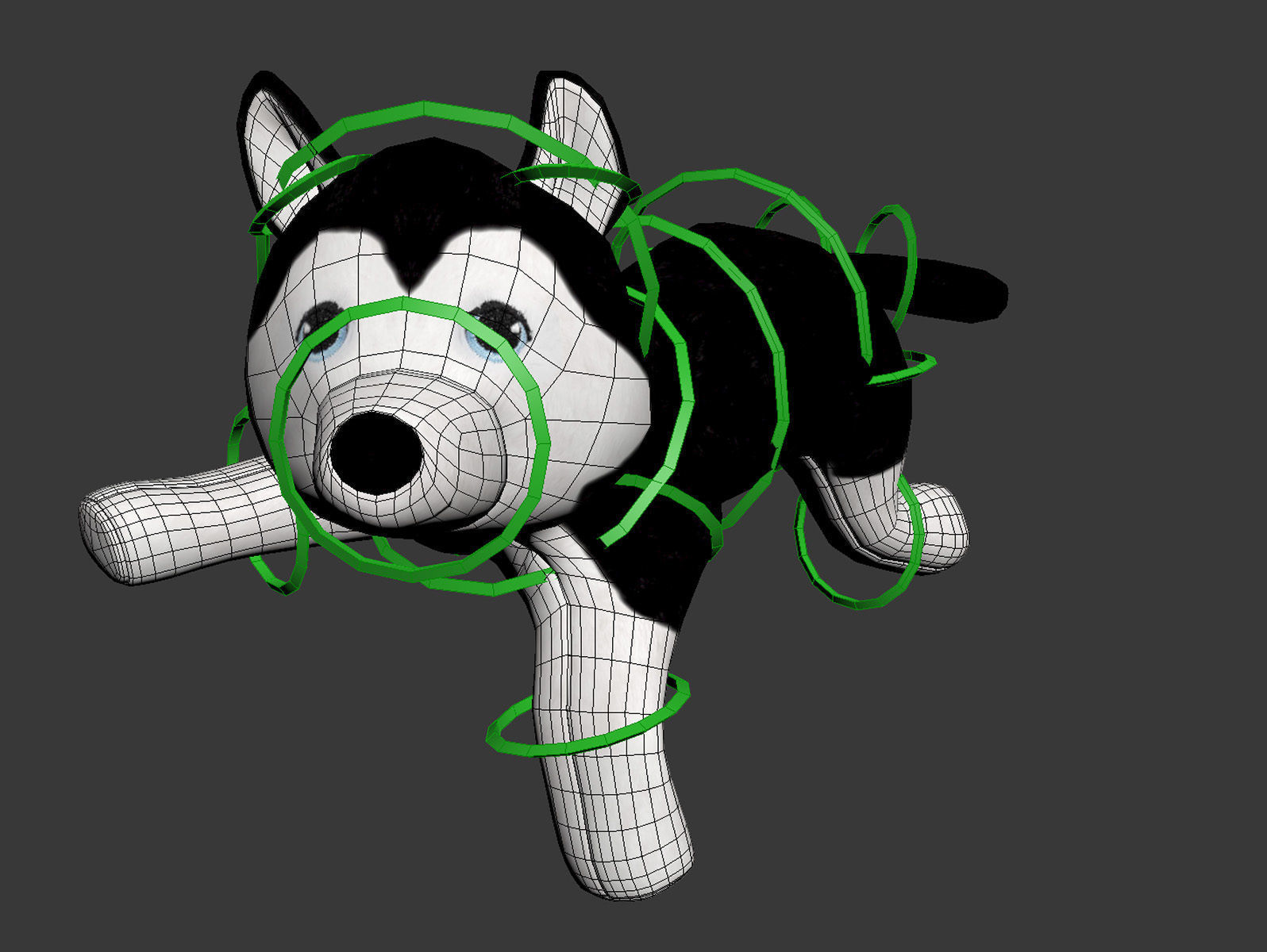 LIVLIG Soft toy dog siberian husky 3D model_3