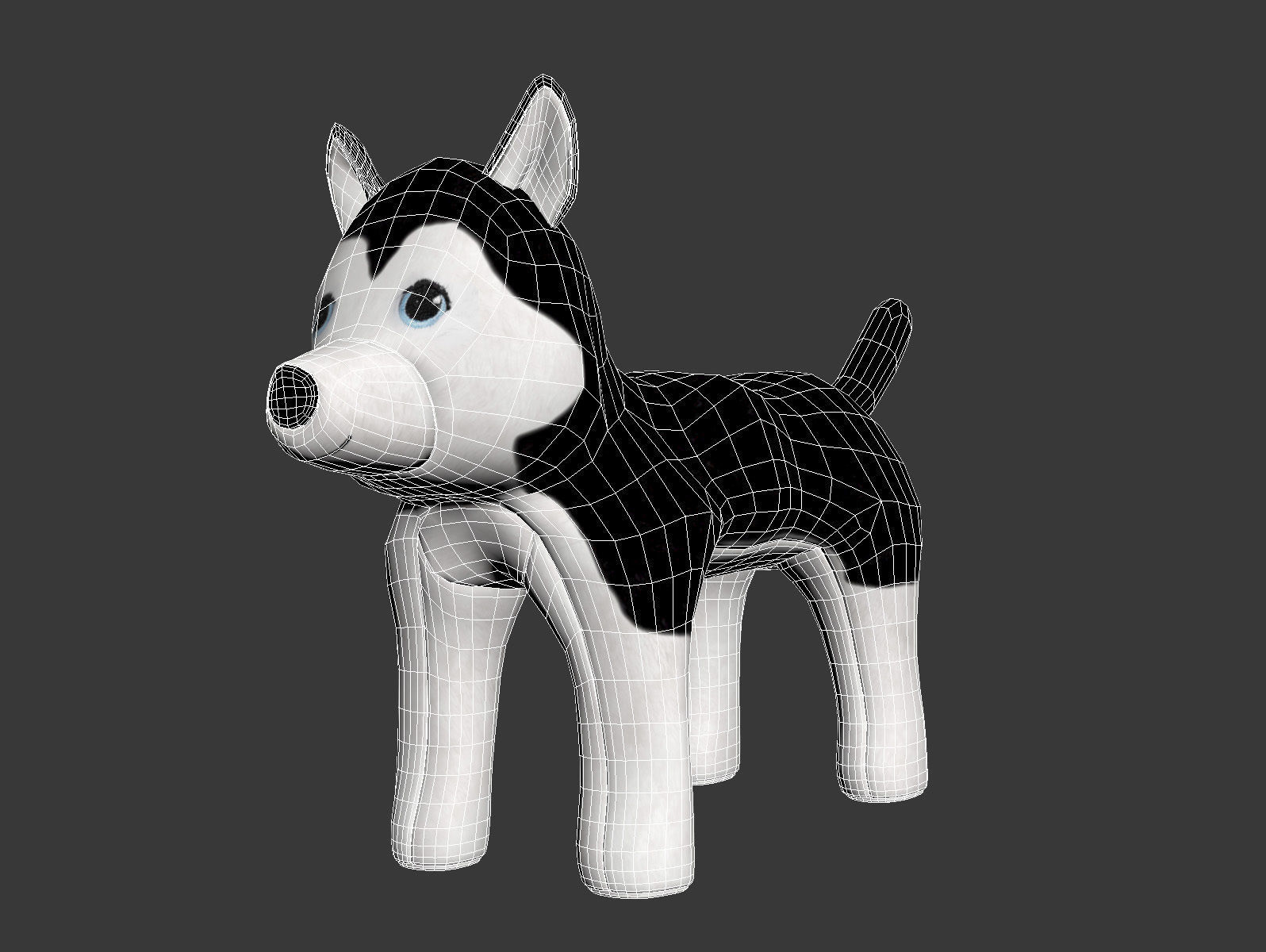 LIVLIG Soft toy dog siberian husky 3D model_6