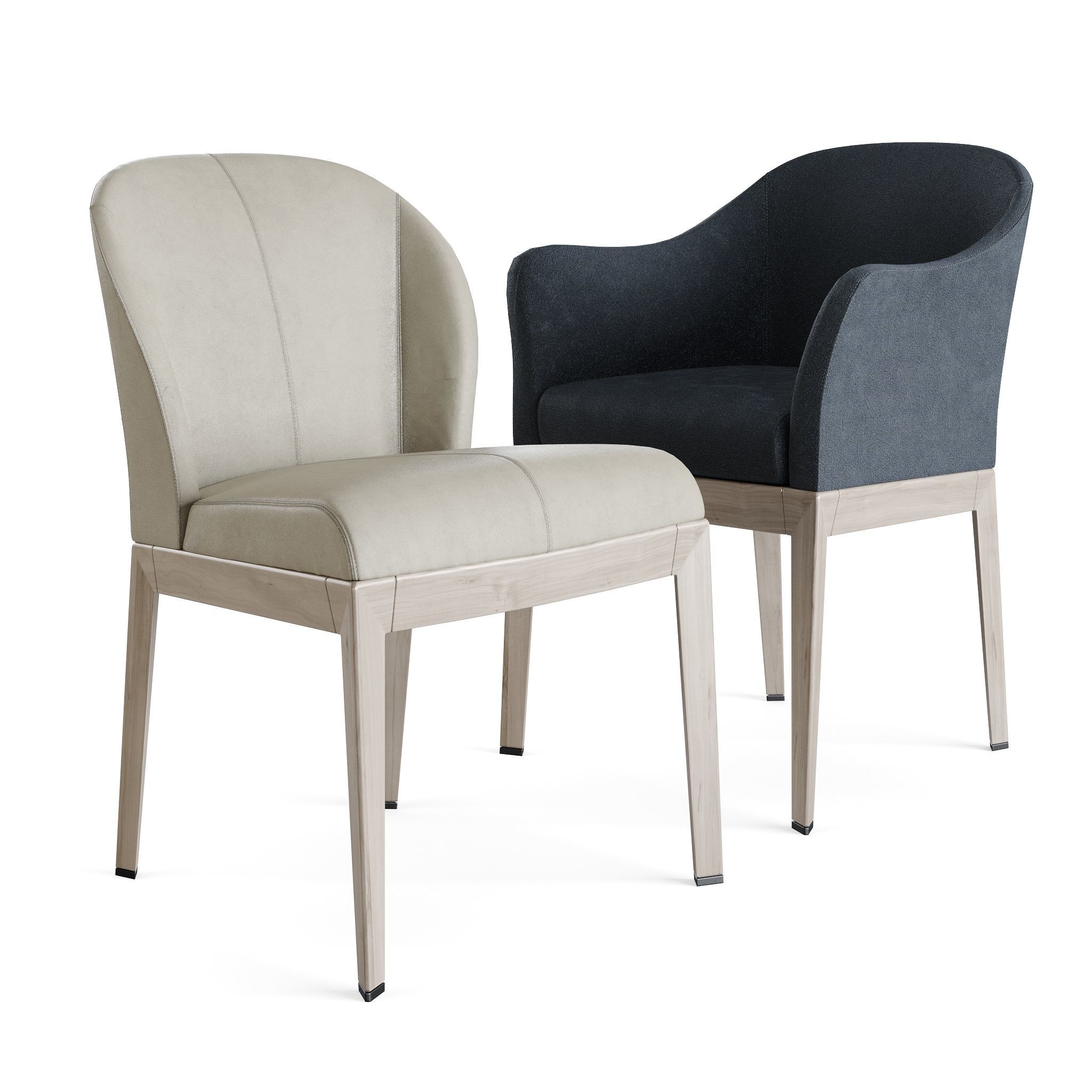 Giorgetti Blade Table and Normal Chair 3D model_2