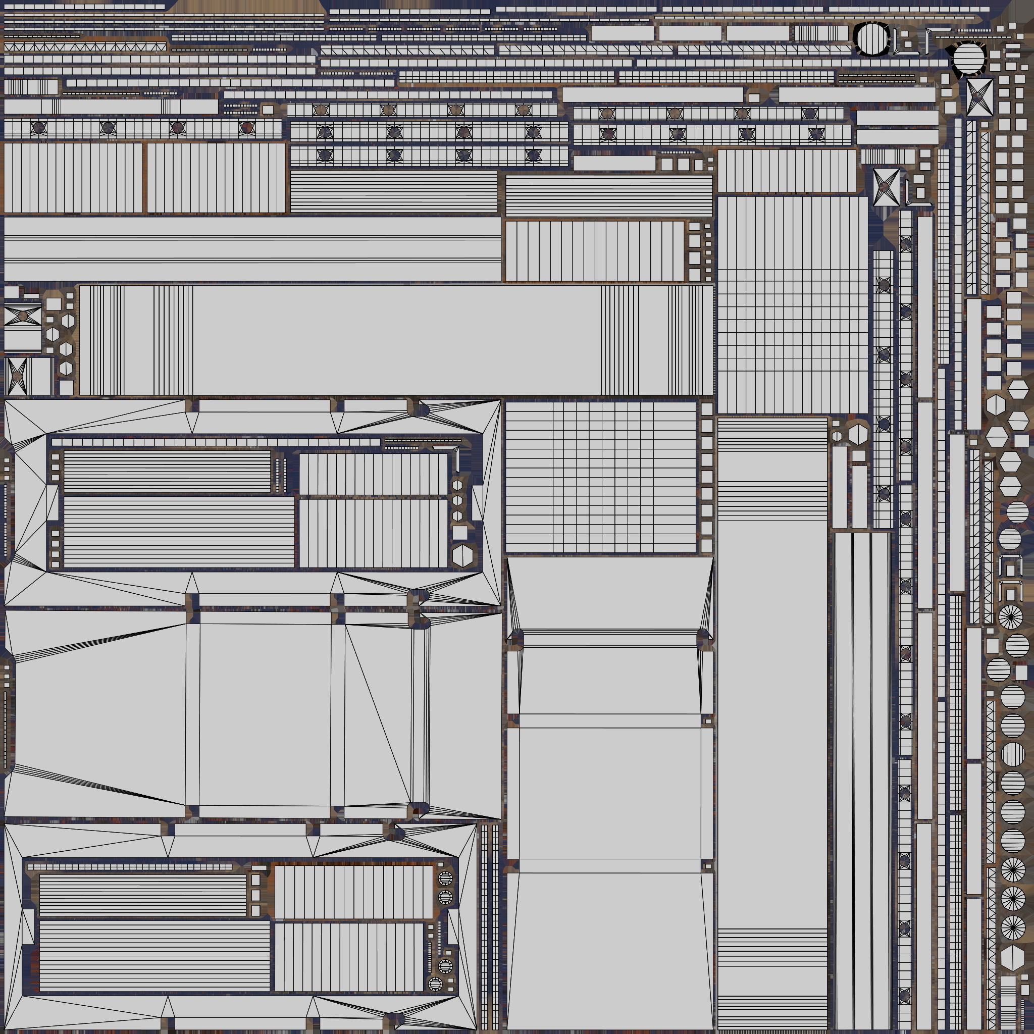 Old russian medium Heat Exchanger Low-poly 3D model_7