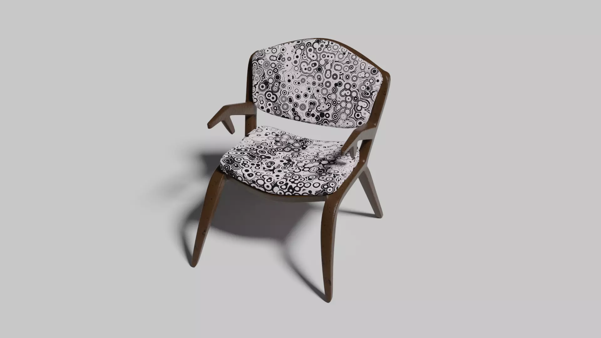 Cushioned Chair Free low-poly 3D model