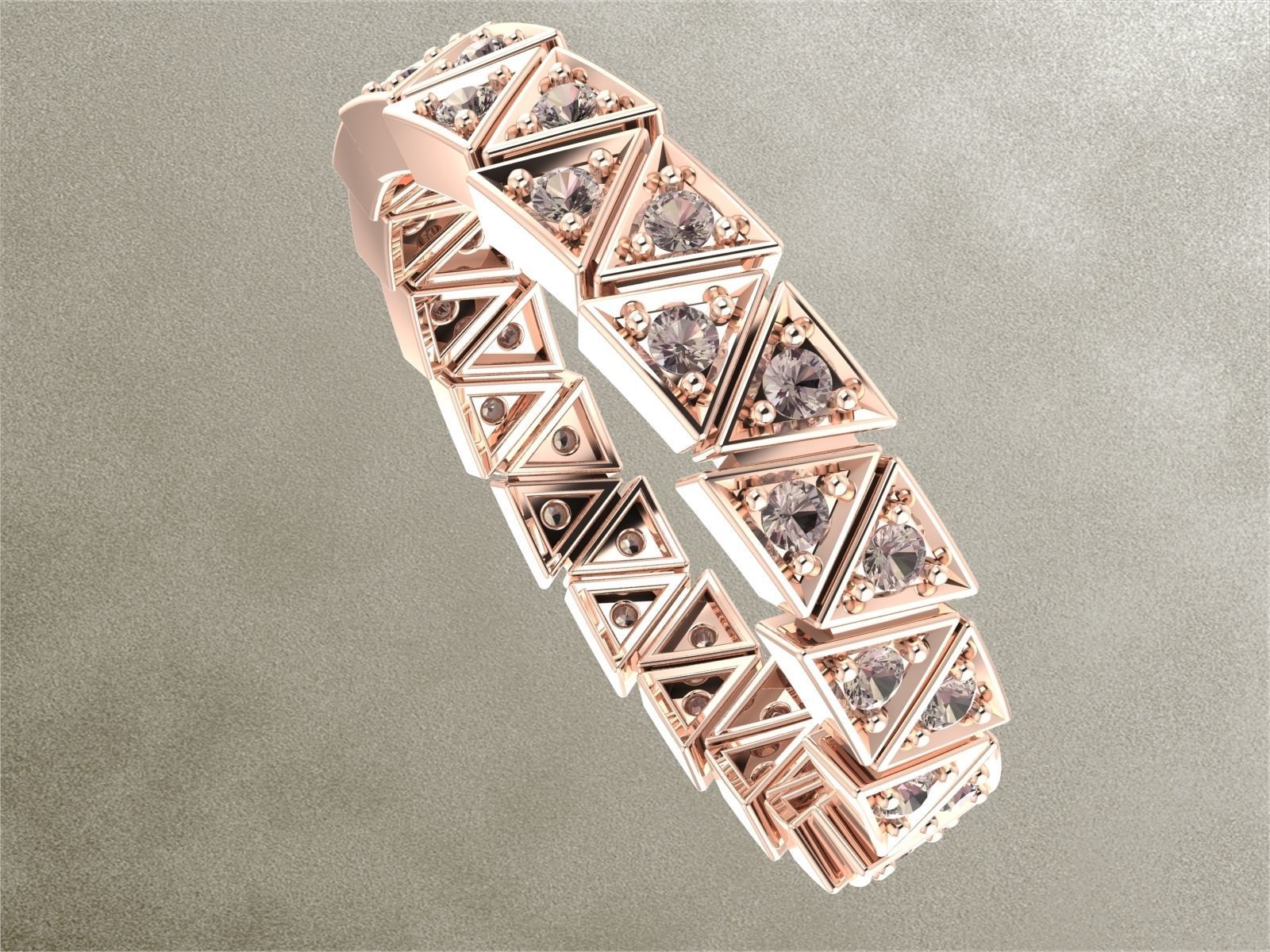  Rings quintet from triangles alliance  3D print model_30