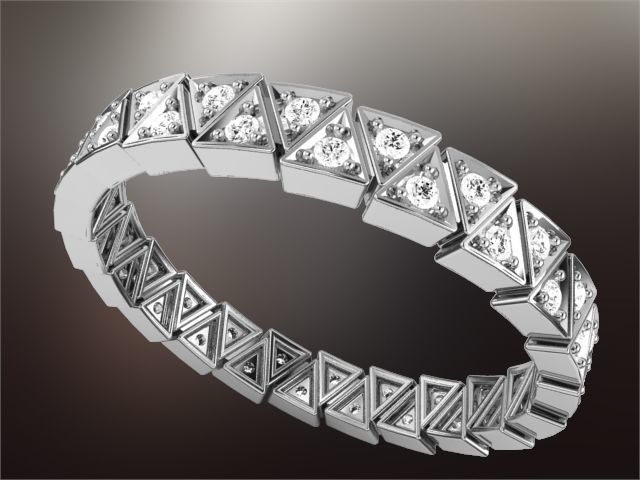  Rings quintet from triangles alliance  3D print model_20