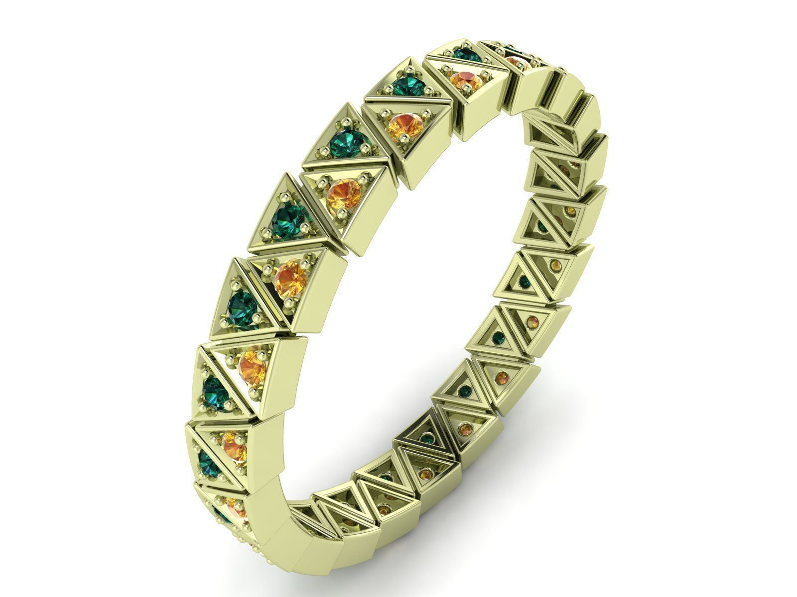  Rings quintet from triangles alliance  3D print model_8