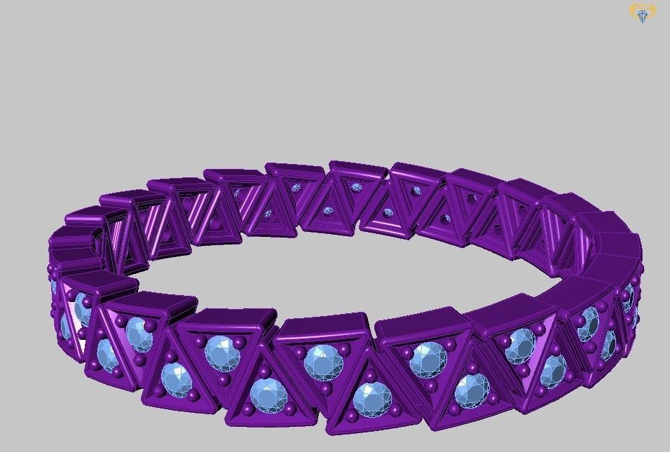  Rings quintet from triangles alliance  3D print model_23