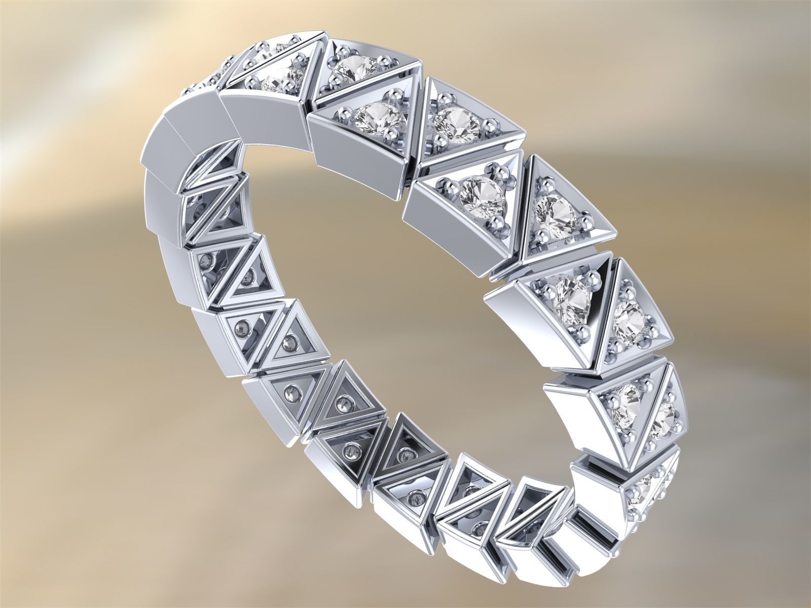  Rings quintet from triangles alliance  3D print model_28