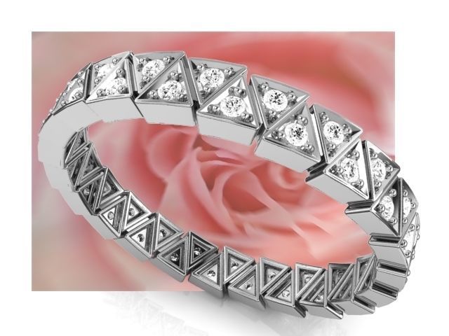  Rings quintet from triangles alliance  3D print model_21