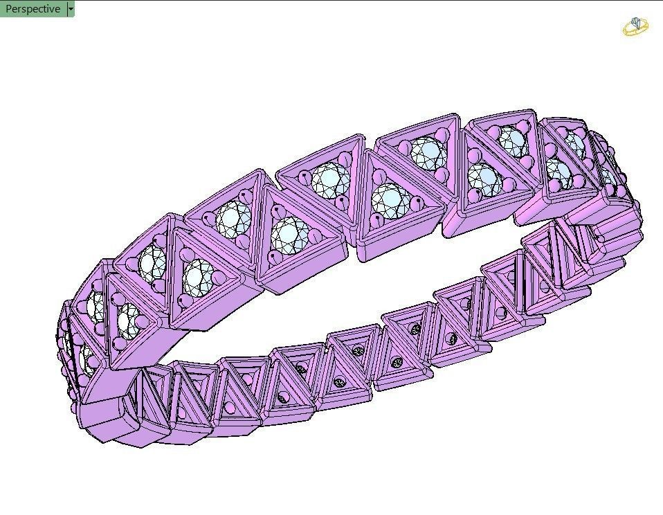  Rings quintet from triangles alliance  3D print model_22