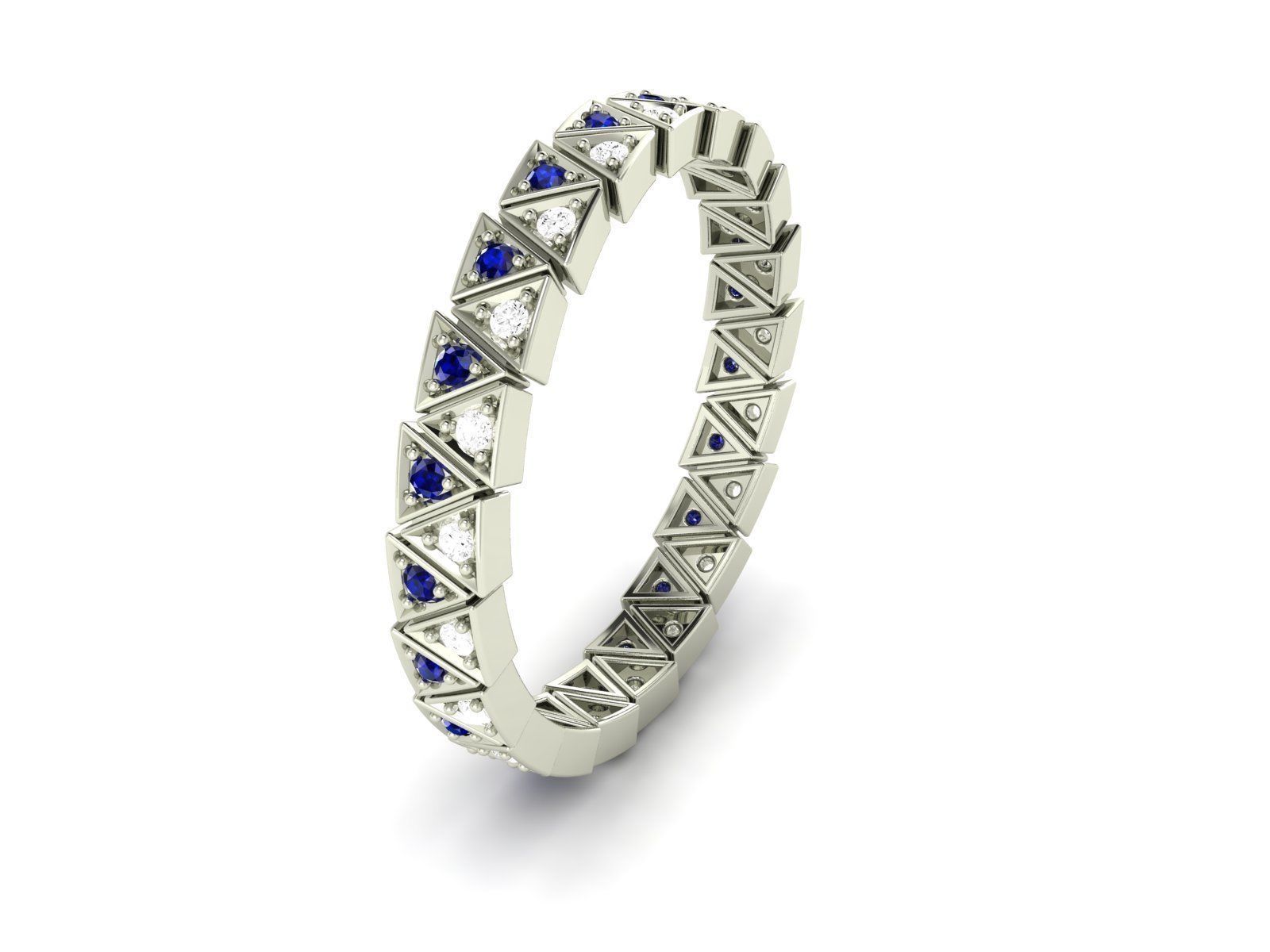  Rings quintet from triangles alliance  3D print model_6