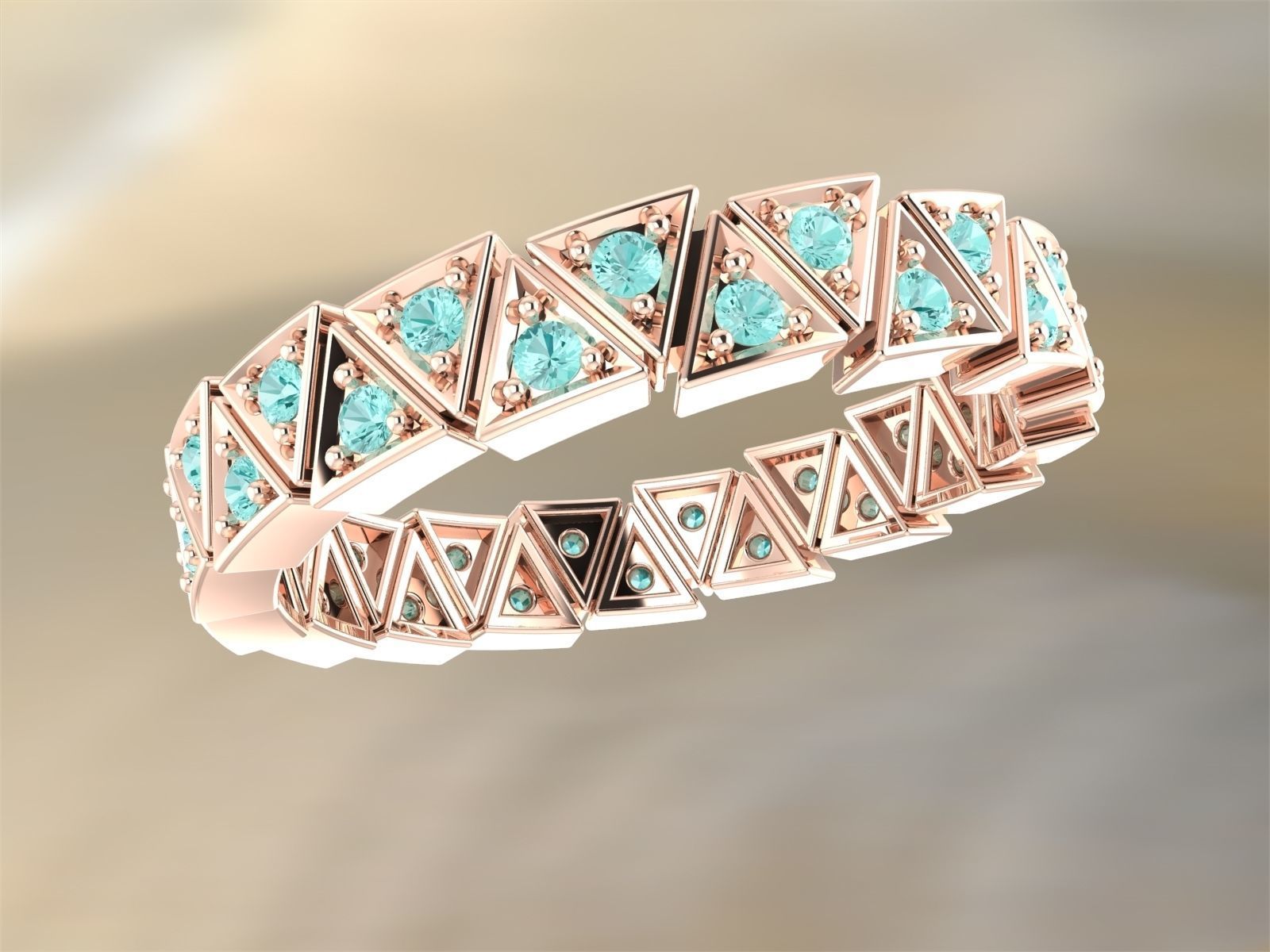  Rings quintet from triangles alliance  3D print model_29