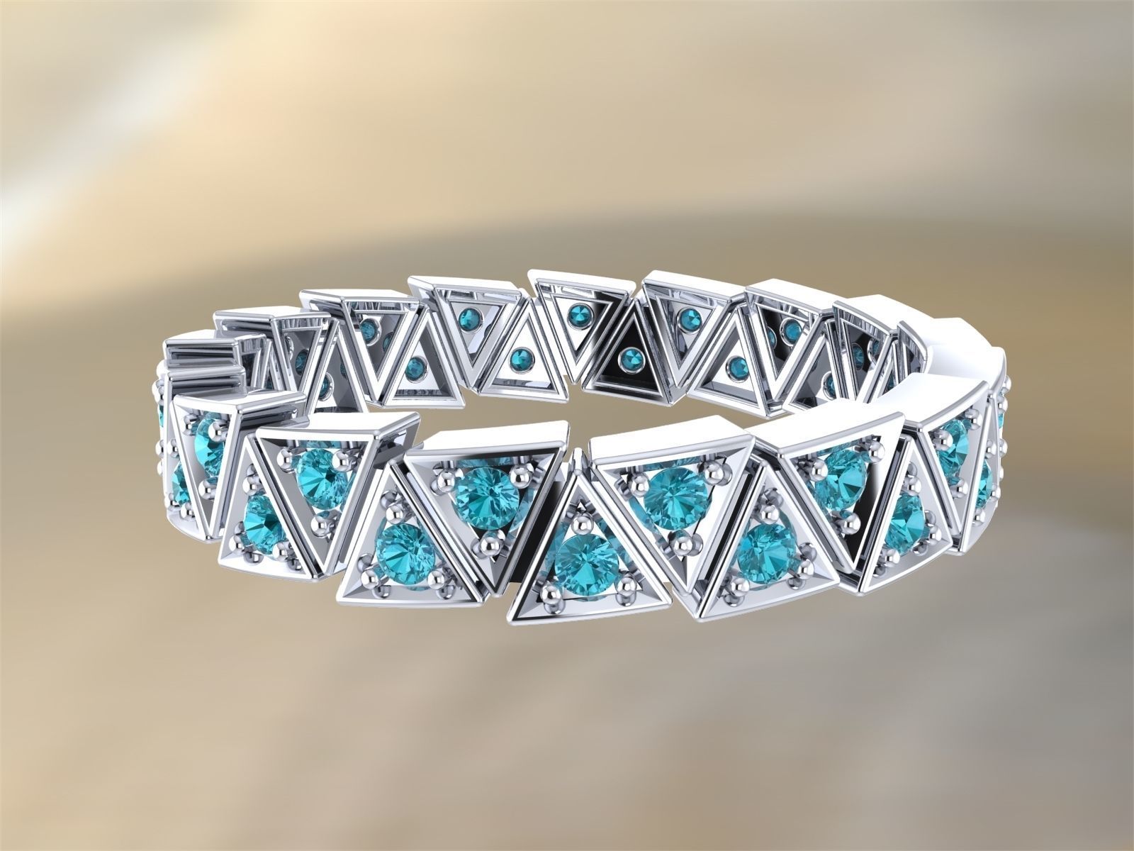  Rings quintet from triangles alliance  3D print model_27