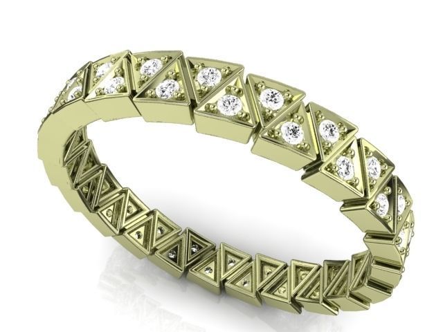  Rings quintet from triangles alliance  3D print model_4