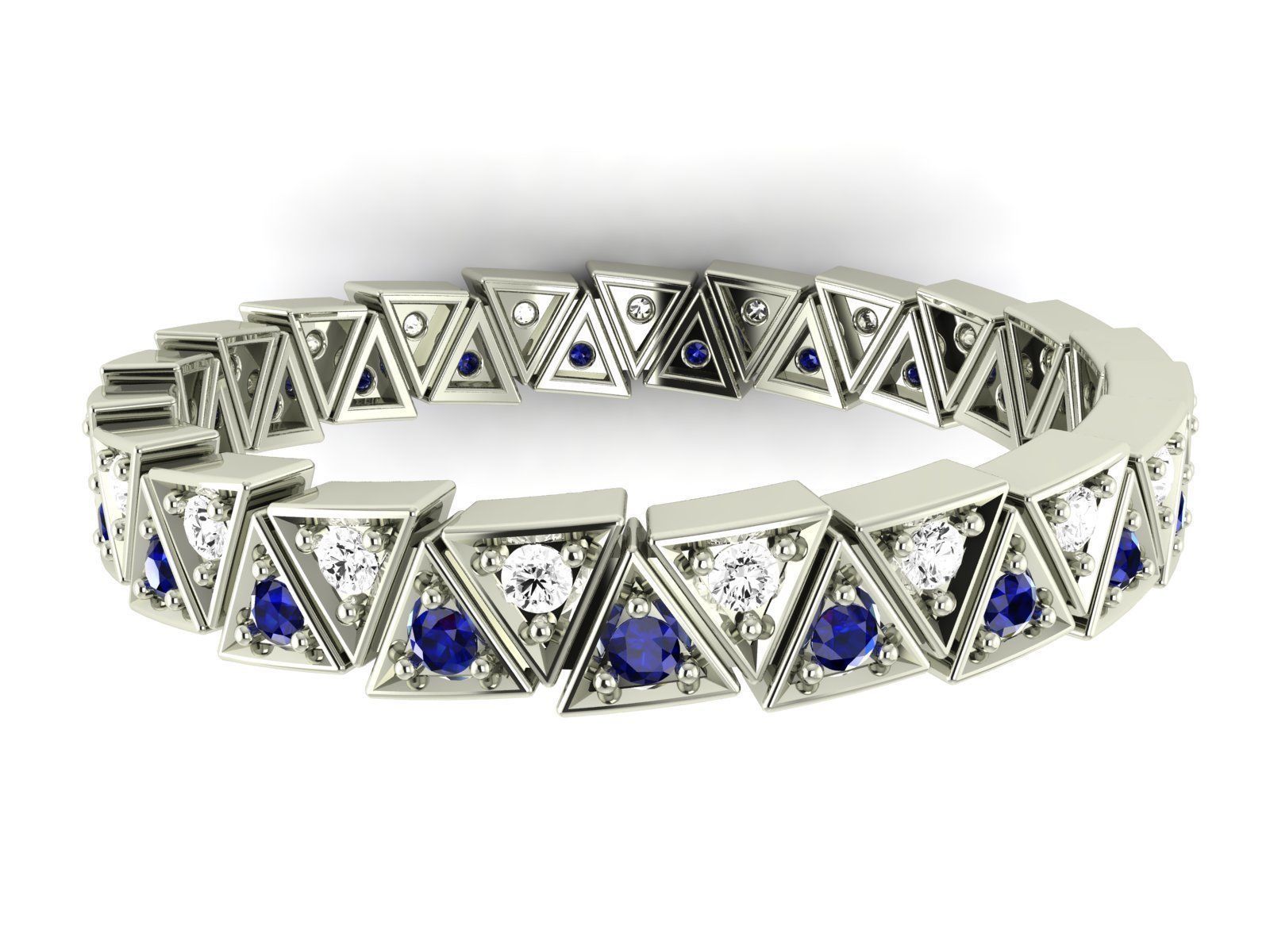  Rings quintet from triangles alliance  3D print model_7