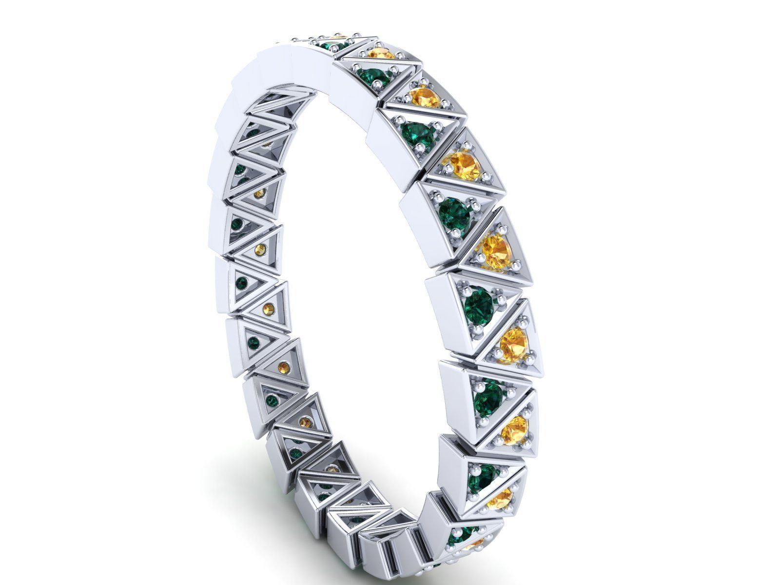  Rings quintet from triangles alliance  3D print model_9