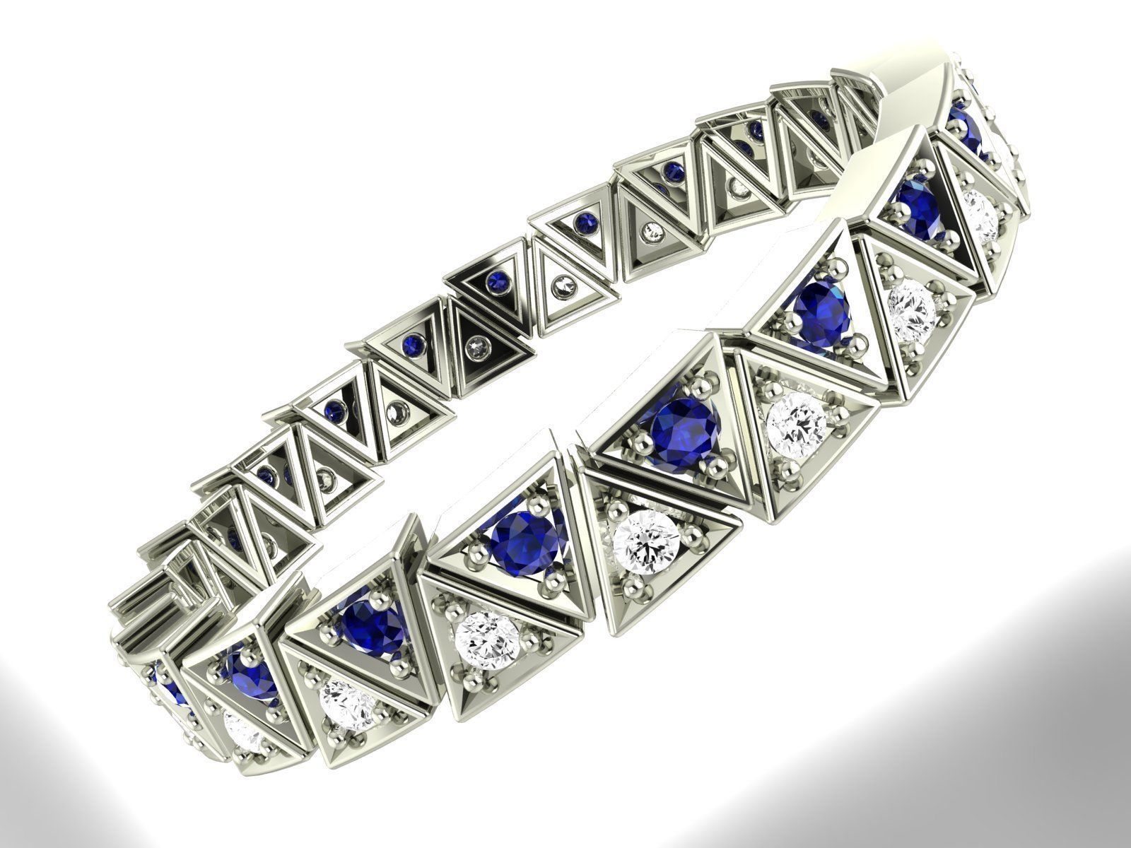  Rings quintet from triangles alliance  3D print model_5