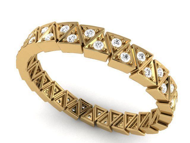  Rings quintet from triangles alliance  3D print model_14