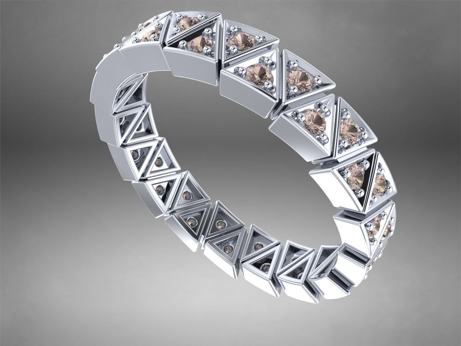  Rings quintet from triangles alliance  3D print model_31